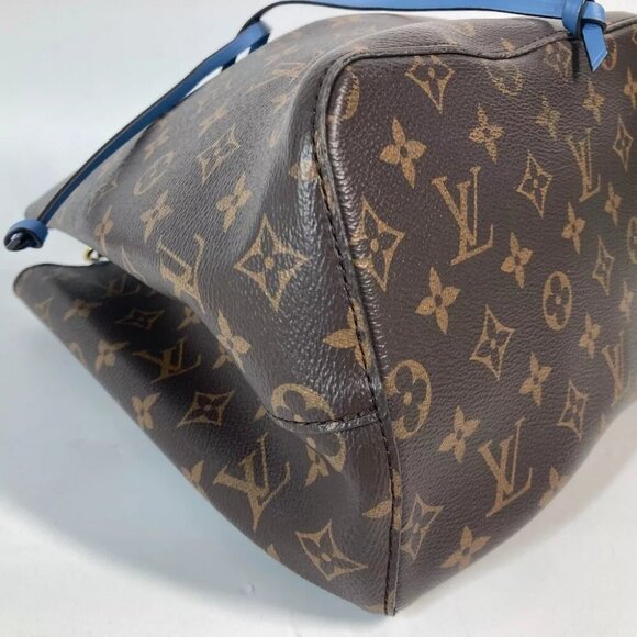LOUIS VUITTON Monogram Neonoe Bucket type Shoulder Bag Brown x blue - Picture 5 of 16